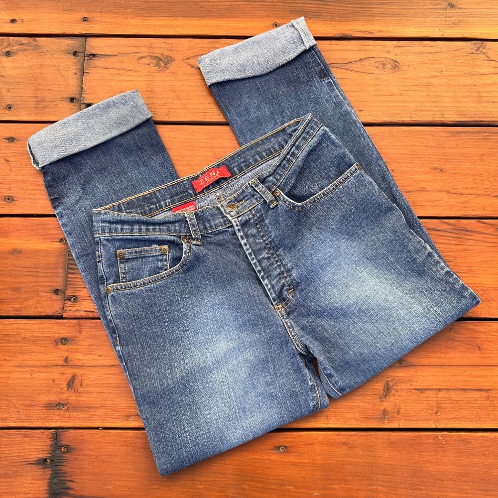 Zena Jeans Vintage Early 2000's Cropped Straight Leg Denim Jeans